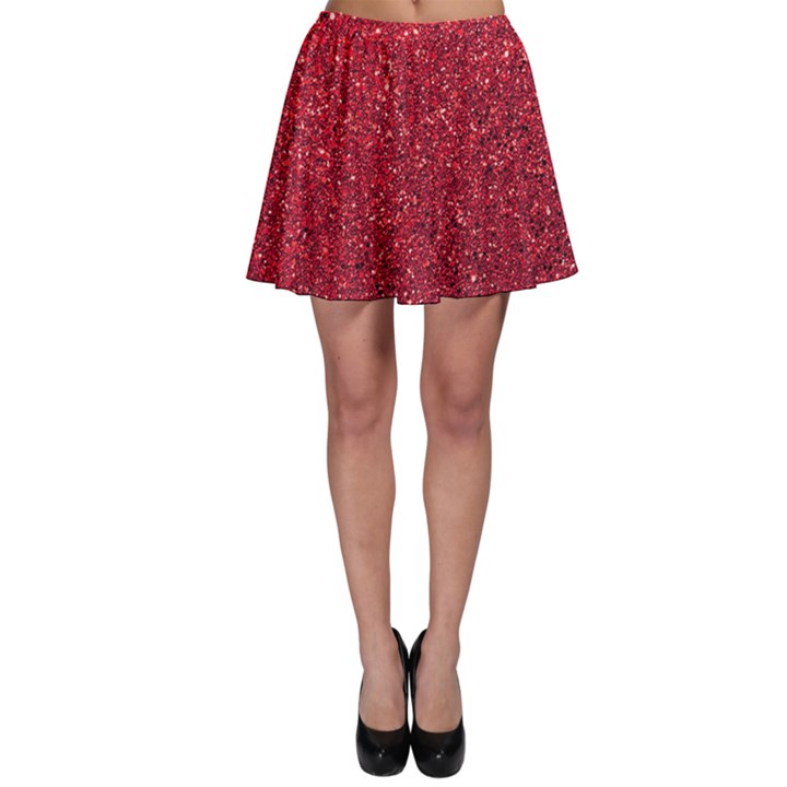 Red  Glitter Skater Skirt