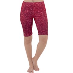 Red  Glitter Cropped Leggings  by snowwhitegirl