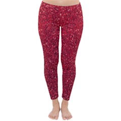 Red  Glitter Classic Winter Leggings by snowwhitegirl