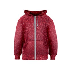 Red  Glitter Kids  Zipper Hoodie by snowwhitegirl