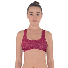 Red  Glitter Got No Strings Sports Bra by snowwhitegirl