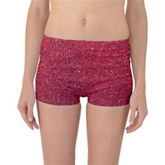 Red  Glitter Reversible Boyleg Bikini Bottoms