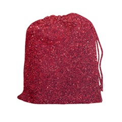 Red  Glitter Drawstring Pouch (xxl) by snowwhitegirl