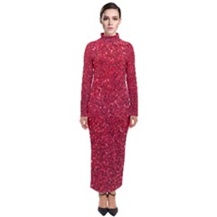 Red  Glitter Turtleneck Maxi Dress by snowwhitegirl