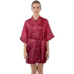 Red  Glitter Quarter Sleeve Kimono Robe by snowwhitegirl