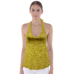 Gold  Glitter Babydoll Tankini Top by snowwhitegirl