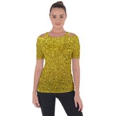 Gold  Glitter Short Sleeve Top by snowwhitegirl