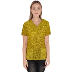 Gold  Glitter Scrub Top by snowwhitegirl