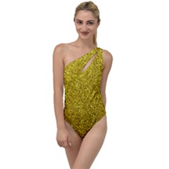 Gold  Glitter To One Side Swimsuit