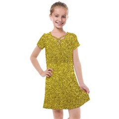 Gold  Glitter Kids  Cross Web Dress by snowwhitegirl