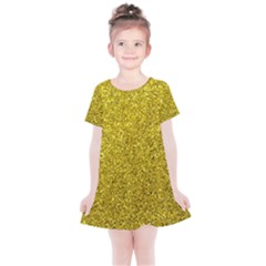 Gold  Glitter Kids  Simple Cotton Dress