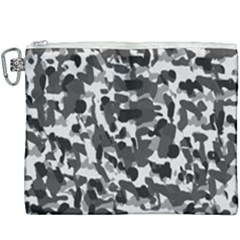 Grey Camo Canvas Cosmetic Bag (xxxl)