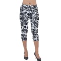 Grey Camo Lightweight Velour Capri Leggings  View1