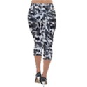 Grey Camo Lightweight Velour Capri Leggings  View2