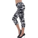 Grey Camo Lightweight Velour Capri Leggings  View3