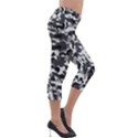 Grey Camo Lightweight Velour Capri Leggings  View4