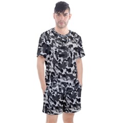 Grey Camo Men s Mesh Tee And Shorts Set