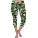 Brownish Green Camo Capri Yoga Leggings View1