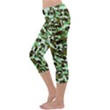 Brownish Green Camo Capri Yoga Leggings View2