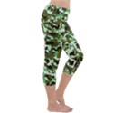 Brownish Green Camo Capri Yoga Leggings View3