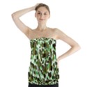 Brownish Green Camo Strapless Top View1