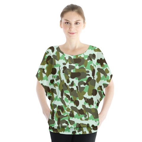 Brownish Green Camo Blouse by snowwhitegirl