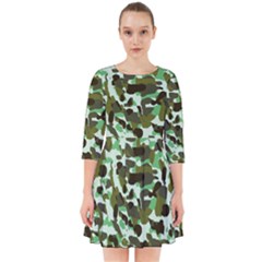 Brownish Green Camo Smock Dress by snowwhitegirl