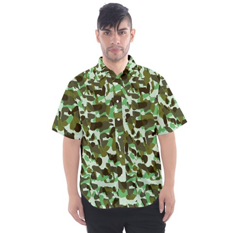 Brownish Green Camo Men s Short Sleeve Shirt by snowwhitegirl