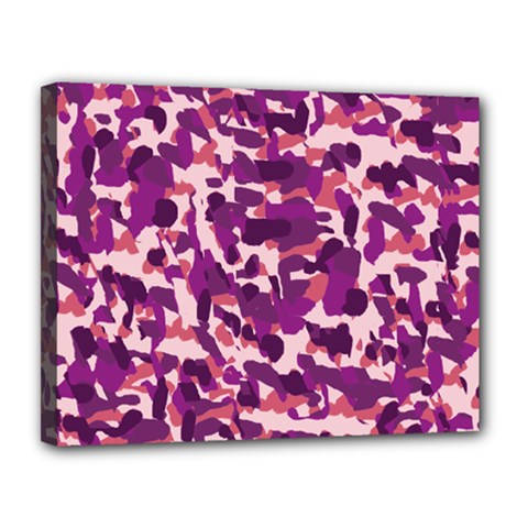 Pink Camo Canvas 14  X 11  by snowwhitegirl