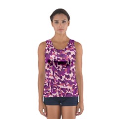 Pink Camo Sport Tank Top  by snowwhitegirl