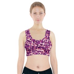 Pink Camo Sports Bra With Pocket by snowwhitegirl