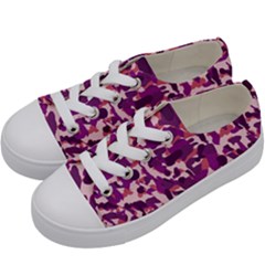 Pink Camo Kids  Low Top Canvas Sneakers by snowwhitegirl