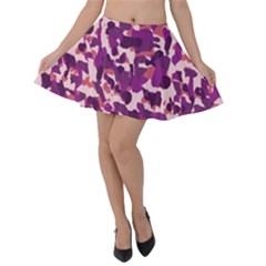 Pink Camo Velvet Skater Skirt by snowwhitegirl