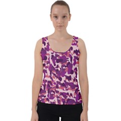 Pink Camo Velvet Tank Top by snowwhitegirl