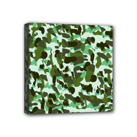 Green Camo Mini Canvas 4  x 4 