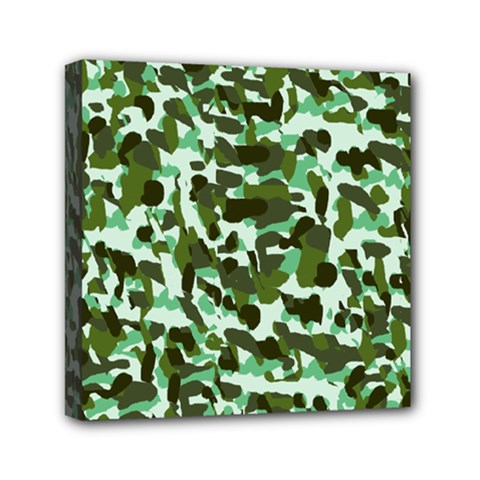 Green Camo Mini Canvas 6  x 6 