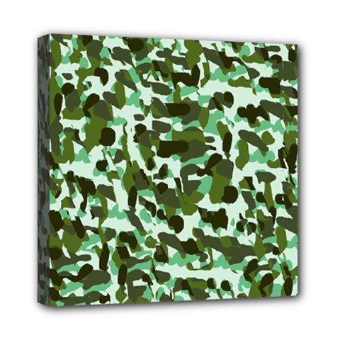 Green Camo Mini Canvas 8  x 8 