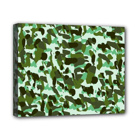 Green Camo Canvas 10  x 8 