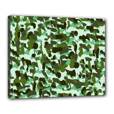 Green Camo Canvas 20  x 16 