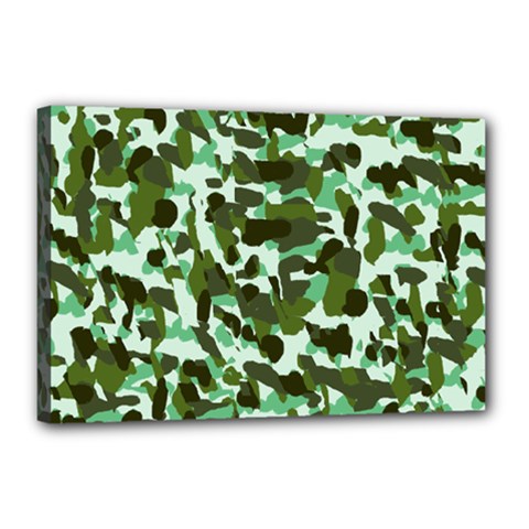 Green Camo Canvas 18  x 12 