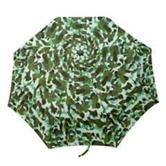 Green Camo Folding Umbrellas