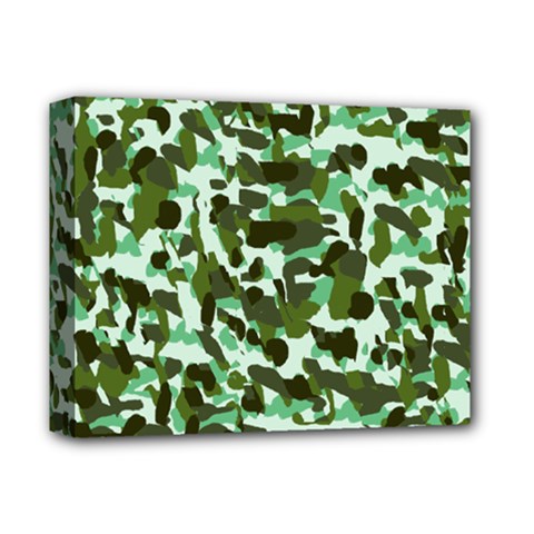 Green Camo Deluxe Canvas 14  x 11 