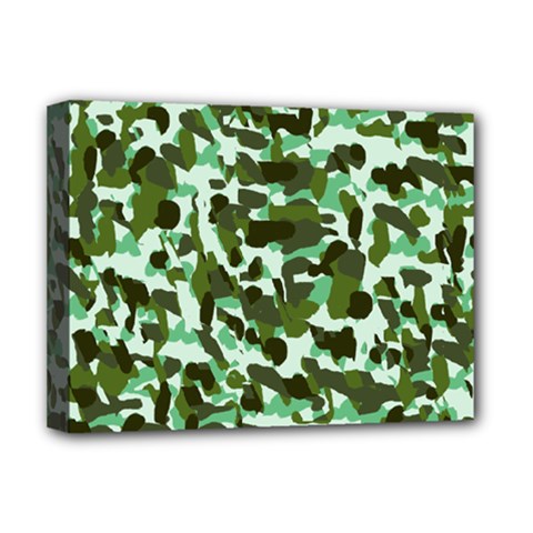 Green Camo Deluxe Canvas 16  x 12  