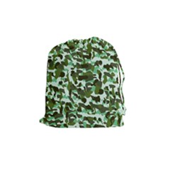 Green Camo Drawstring Pouch (Medium)