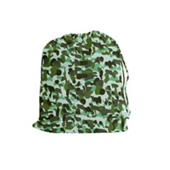 Green Camo Drawstring Pouch (Large)