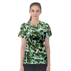 Green Camo Women s Sport Mesh Tee