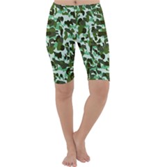 Green Camo Cropped Leggings  by snowwhitegirl