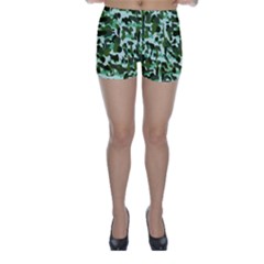 Green Camo Skinny Shorts by snowwhitegirl