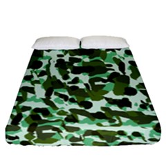 Green Camo Fitted Sheet (Queen Size)