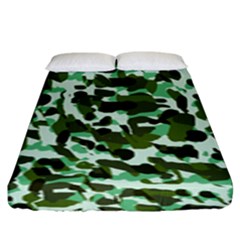 Green Camo Fitted Sheet (King Size)